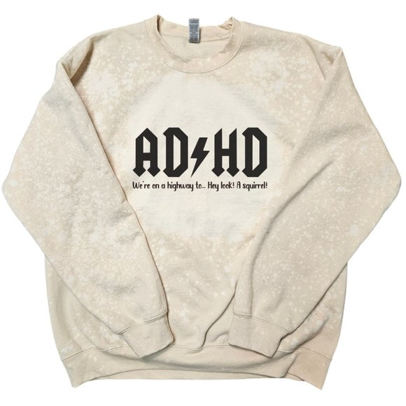Daugherty Design Co. Tops - ADHD Bleached Sweatshirt